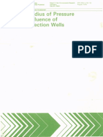 Radius of Pressure Influence of Injection Wells