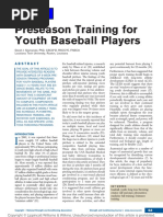 Youth Baseball Players Traning