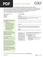 UK Land Registry - Change of Details Form COG1