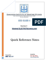 Function 5 ELECTRICAL Quick Reference Notes