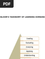 Bloom'S Taxonomy of Learning Domains