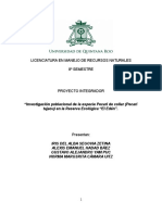 Investigación Poblacional de La Especie Pecarí de Collar (Pecarí Tajacu) en La Reserva Ecológica "El Edén".