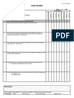 Audit Checklist For ISO 13485