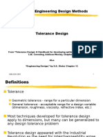 Tolerance Design Using Taguchi Methods