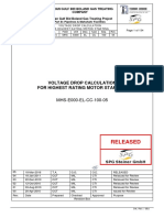 Voltage Drop Calculation For Highest Rating Motor Starting: Released