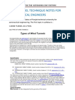 Wind Tunnel Technique Notes For Aeronautical Engineers TP 1 PDF