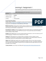 CP2406 Programming-II: Assignment-1: Assessment Description