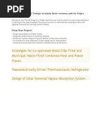 Final Year Project 'Design of Waste Heat Recovery Unit For Engro Foods Sahiwal'