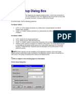 Printer Setup Dialog Box: For Model 1200LE