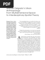 Manuel Delgado's Urban Anthropology. 