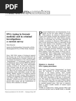 DNA Typing in Forensic Medicine and in Criminal Investigations