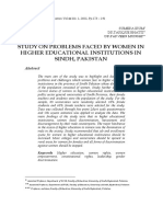 Problems Faced by Women in Higher Education PDF