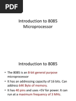 Class 2-Introduction To 8085 Microprocessor PDF