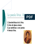 La Poesía Lírica. Horacio.