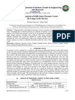 Fatigue Analysis of 6300 Liters Pressure Vessel by Using Cyclic Service