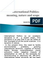 International Politics Meaning Nature and Scope