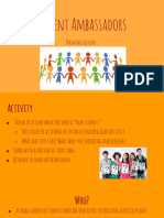 Student Ambassadors Training PowerPoint