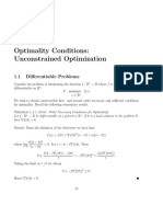 Optimality Conditions: Unconstrained Optimization: 1.1 Differentiable Problems