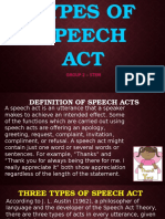 Types of Speech Act