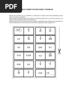 Domino de Fracciones y Decimales