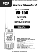 Manual de Usuario Vertex 150 Radio Transmisor y Receptor