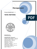 Strategic Management Short Project For Tata Motors