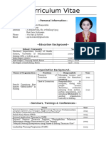 Curriculum Vitae: - Personal Information