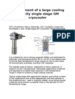 Development of A Large Cooling Capacity Single Stage GM Cryocooler