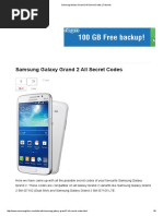 Samsung Galaxy Grand 2 All Secret Codes