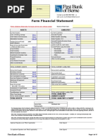 Farm Financial Statement