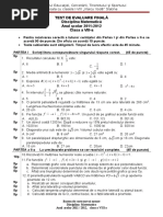 0 Test de Evaluare Finala Viii