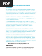 El Proceso de Evaluación y Selección de Estrategias