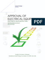 Approval of Electrical Equipment Information Booklet 2014-18 Mac 2015