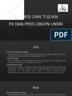 VISI DAN MISI FK & PPDS Obgyn Unsri