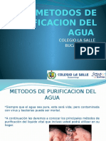 Metodos de Purificacion Del Agua