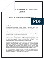 Calidad en Los Procesos de Manufactura