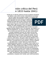 Mi Opinión Crítica Del Perú