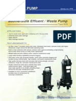 Submersible Effluent / Waste Pump Submersible Effluent / Waste Pump DVS DVS