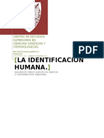 La Identificacion Humana