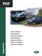 Range Rover P38 MY99 - Owner's Handbook Export (VDH100680X 2nd Edition)