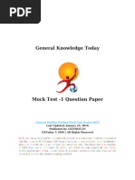 GK ToDay 2016 Test 1 PDF