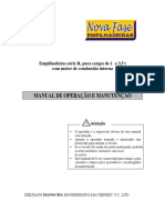 MANUAL DE MANUTENÇÃO E OPERAÇÃO EMPILHADEIRA JHC - Excelente PDF