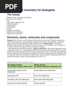 Background Chemistry For Biologists