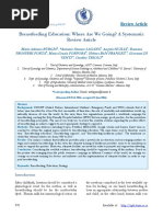 Breastfeeding Education: Where Are We Going? A Systematic Review Article