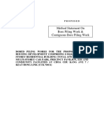 Method Statement On Bore Piling Work & Contiguous Bore Piling Work