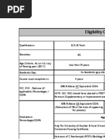 Eligibility Criteria 2017