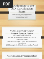 ATA Certification Exam Presentation