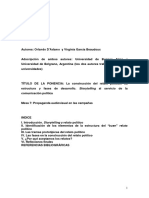 Adamo. La Construcción Del Relato Político