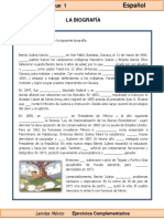 6to Grado - Español - La Biografía PDF