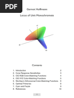 Jim Worthey S Locus of Unit Monochromats (Color-Matching)